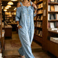 Loose Fit Wide-Leg Overall Jumpsuit with Pockets