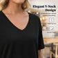 💥2026 Hot Sale 49% OFF👚Women's V Neck T Shirts Casual Short Sleeve Flowy Tops Loose Fit Basic Tees -👍Premium Blend Fabric Flattering V Neckline
