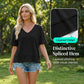 💥2026 Hot Sale 49% OFF👚Women's V Neck T Shirts Casual Short Sleeve Flowy Tops Loose Fit Basic Tees -👍Premium Blend Fabric Flattering V Neckline