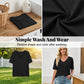 💥2026 Hot Sale 49% OFF👚Women's V Neck T Shirts Casual Short Sleeve Flowy Tops Loose Fit Basic Tees -👍Premium Blend Fabric Flattering V Neckline
