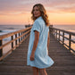👕LIMITED-TIME 50% OFF!✨Casual Short Sleeve Dress – Button Front, Pockets, Breezy Fit🌿