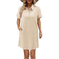 👕LIMITED-TIME 50% OFF!✨Casual Short Sleeve Dress – Button Front, Pockets, Breezy Fit🌿