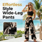 💖LAST DAY SALE 50% OFF💷Women's Summer Wide Leg Pants Flowy Drawstring Elastic Waist Trousers with Pockets