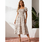 🌈2026 Summer Hot Sale 50% OFF!✨Square Neck Floral Midi Dress – Smocked Bodice, Flowy Tiered Skirt, Romantic🌸