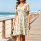 👗2026 Summer Hot Sale 50% OFF✨Women's Swing Floral Ruffle Short Sleeve A-line Shift Dress with Pockets🌸