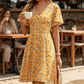 👗2026 Summer Hot Sale 50% OFF✨Women's Swing Floral Ruffle Short Sleeve A-line Shift Dress with Pockets🌸