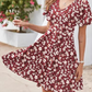 👗2026 Summer Hot Sale 50% OFF✨Women's Swing Floral Ruffle Short Sleeve A-line Shift Dress with Pockets🌸