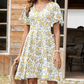 👗2026 Summer Hot Sale 50% OFF✨Women's Swing Floral Ruffle Short Sleeve A-line Shift Dress with Pockets🌸