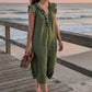 📢2026 Summer Hot Sale 70% OFF !! ⏰Women's Casual Sleeveless V-Neck Ruffle Dress