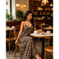 👗2026 Hot Sale 50% OFF💃✨Women's V-Neck Leopard Print Maxi Dress with Pockets