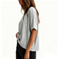 👚Hot Sale 50% OFF☁️2026 Women's Loose Oversized Basic Tee Comfortable Soft Fabric Flattering Fit 🌸
