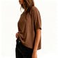 👚Hot Sale 50% OFF☁️2026 Women's Loose Oversized Basic Tee Comfortable Soft Fabric Flattering Fit 🌸