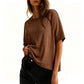 👚Hot Sale 50% OFF☁️2026 Women's Loose Oversized Basic Tee Comfortable Soft Fabric Flattering Fit 🌸