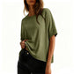 👚Hot Sale 50% OFF☁️2026 Women's Loose Oversized Basic Tee Comfortable Soft Fabric Flattering Fit 🌸