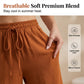 💖LAST DAY SALE 50% OFF💷Women's Summer Wide Leg Pants Flowy Drawstring Elastic Waist Trousers with Pockets