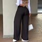 ⏳Last Day Sale Only ￡15.99!!👖💥Women's High-Waisted Straight Leg Trousers – Front seam & elastic back – Versatile, comfortable & perfect for office or casual wear✨🌸