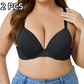 🏆Last Day Special Price £8.99💙Women's Deep V Push Up Padded Everyday Bras👍Enhancer Outdoorfun Low Plunge Breathable Classic Style💐
