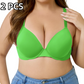 🏆Last Day Special Price £8.99💙Women's Deep V Push Up Padded Everyday Bras👍Enhancer Outdoorfun Low Plunge Breathable Classic Style💐