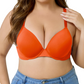 🏆Last Day Special Price £8.99💙Women's Deep V Push Up Padded Everyday Bras👍Enhancer Outdoorfun Low Plunge Breathable Classic Style💐