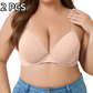 🏆Last Day Special Price £8.99💙Women's Deep V Push Up Padded Everyday Bras👍Enhancer Outdoorfun Low Plunge Breathable Classic Style💐