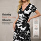 👗2026 Summer Hot Sale 49% OFF🌈 Women's V neck Ankle Length Floral Print Beach Long Flowy  Maxi Dress with Pockets🎀