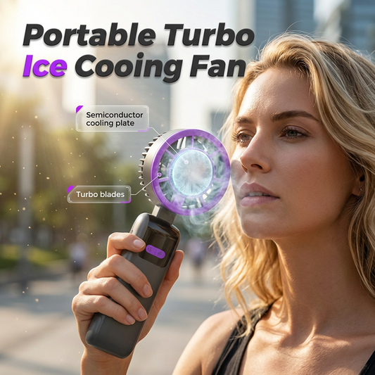 🏆LAST DAY SALE ONLY￡9.99!!🌬️ ArcticBreeze Portable Ice-Cool Fan – Built-in Chill Plate 🧊Ultra-Quiet🔇Long-Lasting Battery🔋Instant Cooling Anywhere!✈
