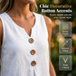 👚❄️Summer cool-down deal: just £12.99!!⚡50K+ SOLD!❄️Women's V-Neck Sleeveless Cotton Linen Vest