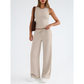 🔥2026 Hot Sale 70% OFF👚Women's Sleeveless Cropped Top Elastic Waist Wide Leg Pants 2 Piece Set