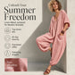 Women's Summer Loose V-Neck Jumpsuit