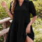 🔥2026 Summer Hot Sale 49% OFF🌈Women’s Lapel Collared V Neck Mid Sleeved Pleated Dress