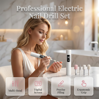 🥳Last Day Promotion  -Only £7.99 !💅✨Professional Electric Nail Polisher – Smooths thick nails, 99-speed display. Multiple heads for shaping & buffing. Salon at home! 🌟💎