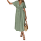 📢2026 Summer Hot Sale 49% OFF🌈⏰Women's Lightweight Summer Cotton Dress V-Neck Bohemian Casual Loose Short Sleeve Drawstring Beach Dress with Pockets