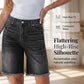 🎁2026 New Arrivals 40% OFF💥Women's Casual High Waisted Fringed Denim Shorts – Stretchy & raw hem – Perfect for summer, beach or casual outings – comfortable and trendy 🏖️✨