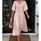 💃2026 Summer Hot Sale 70% OFF🥰Women's Casual V Neck Puff Sleeve Empire Waist A-Line Maxi Dress