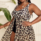 👙 LIMITED-TIME 50% OFF! 🌸Women's Leaf Floral Print One Piece Swim Dress, Tummy Control Plus Size Swimming Costume
