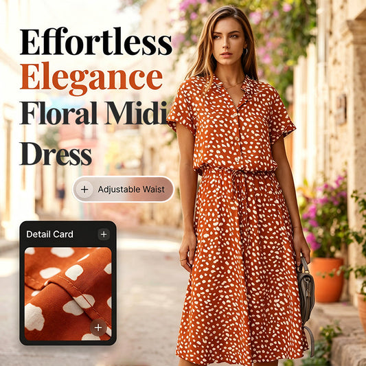 🔥Last Day Special Sale 60% OFF!!💝Women Casual Floral Printed Midi Dress