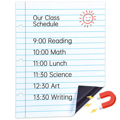 📝FLASH SALE! Lined Magnetic Dry Erase Whiteboard – Smudge-Free Wipeable Surface, Sticks To Fridges & Steel Cabinets!
