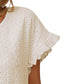 Women's Eyelet Ruffle Sleeve Top