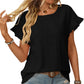 Women's Eyelet Ruffle Sleeve Top