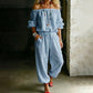 👗Last Day Promotion 50% OFF🌸Women's Off Shoulder Jumpsuit – Effortless Chic With A Flattering Fit ✨