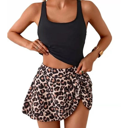 🩱LIMITED-TIME 50% OFF! 💖🌊Feminine Swimwear Set – Adjustable Strap Tank + Side Tie Flowy Skirt, Removable Padding, High-Waist Coverage🐚