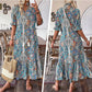 🌸🌿LIMITED TIME 50% OFF!🌺Women's Summer V-Neck Floral Dress – Floral print & breezy fit – Perfect for sunny days.
