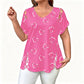 🎁2026 New Arrivals 50% OFF💥Women’s Heart Print V-Neck Top