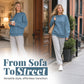 🎉2026 Hot Sale 50% OFF💞🔥Women's Casual Oversized Crewneck Sweatshirt 👕 Cosy, Roomie & Made for Laid-Back Days ✨
