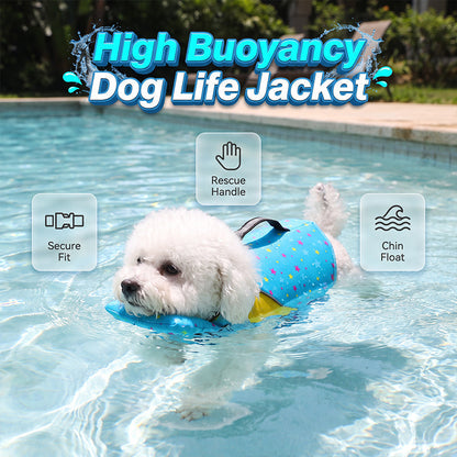 🐕 50% OFF NOW! 🦺 High Buoyancy Dog Life Jacket – Adjustable straps, bright visibility & strong flotation – Perfect for boating, beach & water safety 🌊