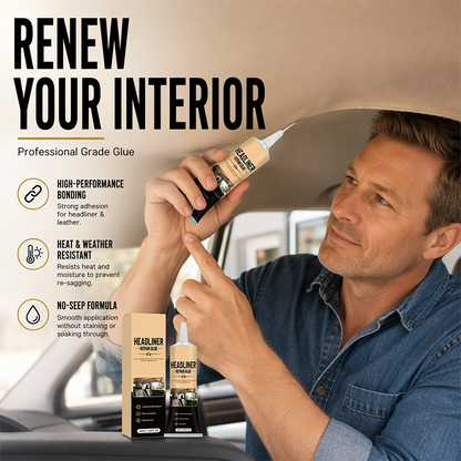 ⏳LAST DAY SALE ONLY ￡6.99!!🌟🚗Waterproof Car Headliner Repair Glue, High Strength Adhesive for Sagging Car Ceiling & Interior