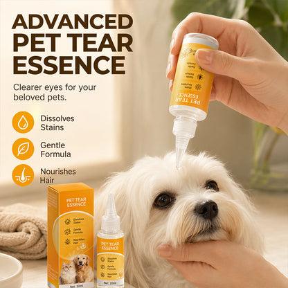 🐶Buy 2 Get 1 Free👀✨Gentle Pet Tear Stain Removal Essence -💙Cleaning the eye area and daily fur grooming📍GB