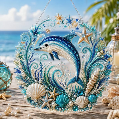 🌊DIY Ocean Pearl Painting – Create Your Own Unique Wall Art with a Beautiful Sea Theme