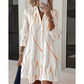 👔Summer Hot Sale - Up to 70% OFF⚡50K+ SOLD!🎁Women's Long Sleeve Printed Shirt Dress Casual Button Down Elegant Midi Dress