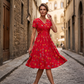 💃Summer Hot Sale 70% OFF🌿⏳Women's V-Neck Floral Print Dress with Twist Waist